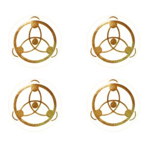 4 x Aufkleber gold "Korrektur des Schicksals"
