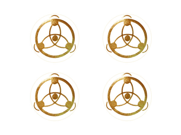 4 x Aufkleber gold "Korrektur des Schicksals"