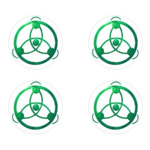 4 x Aufkleber grün "Korrektur des Schicksals"