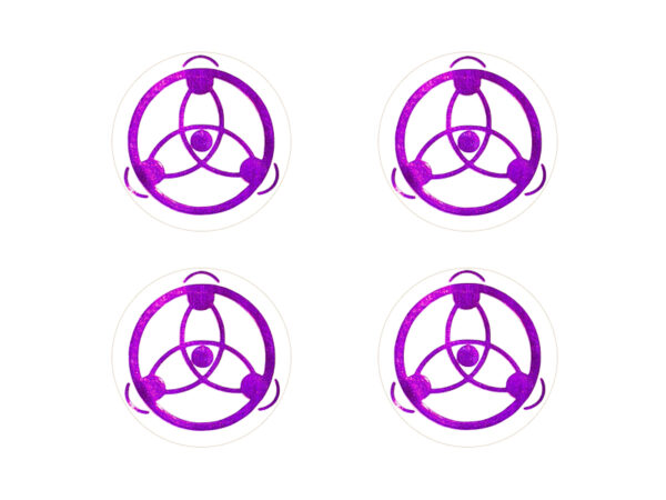 4 x Aufkleber violet "Korrektur des Schicksals"