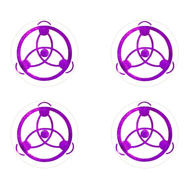 4 x Aufkleber violet "Korrektur des Schicksals"